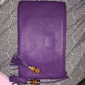Gorgeous purple clutch or makeup bag authentic Gucci